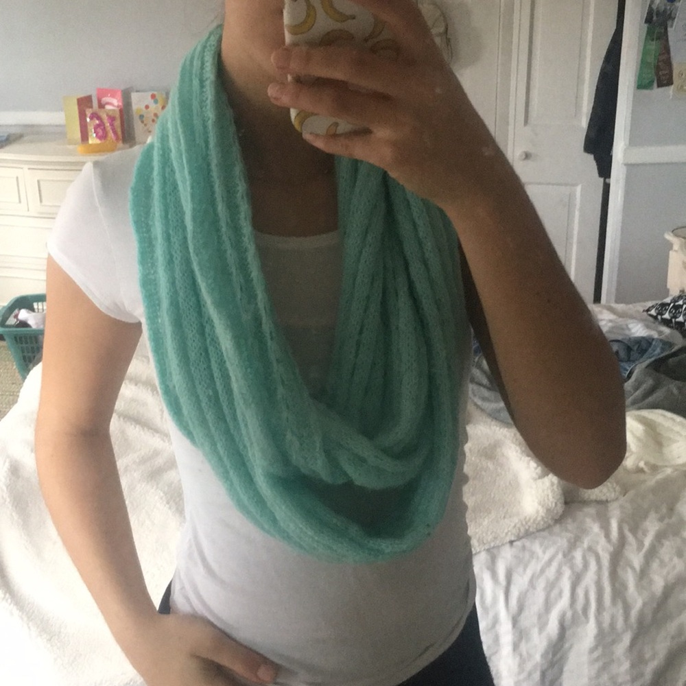 soft blue infinity scarf